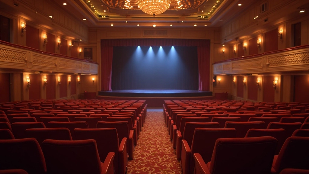 Entertainment theater with stage and comfortable seating